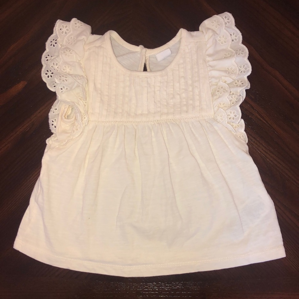 Ruffle sleeve tank toddler girl